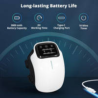 Medcursor Knee Massager, Cordless Heated Knee Massager with 3 Heating Levels, 3 Vibration Modes, LED Screen & Adjustable Straps, Massage with Heat for Relief, Ideal Gift for Men, Women